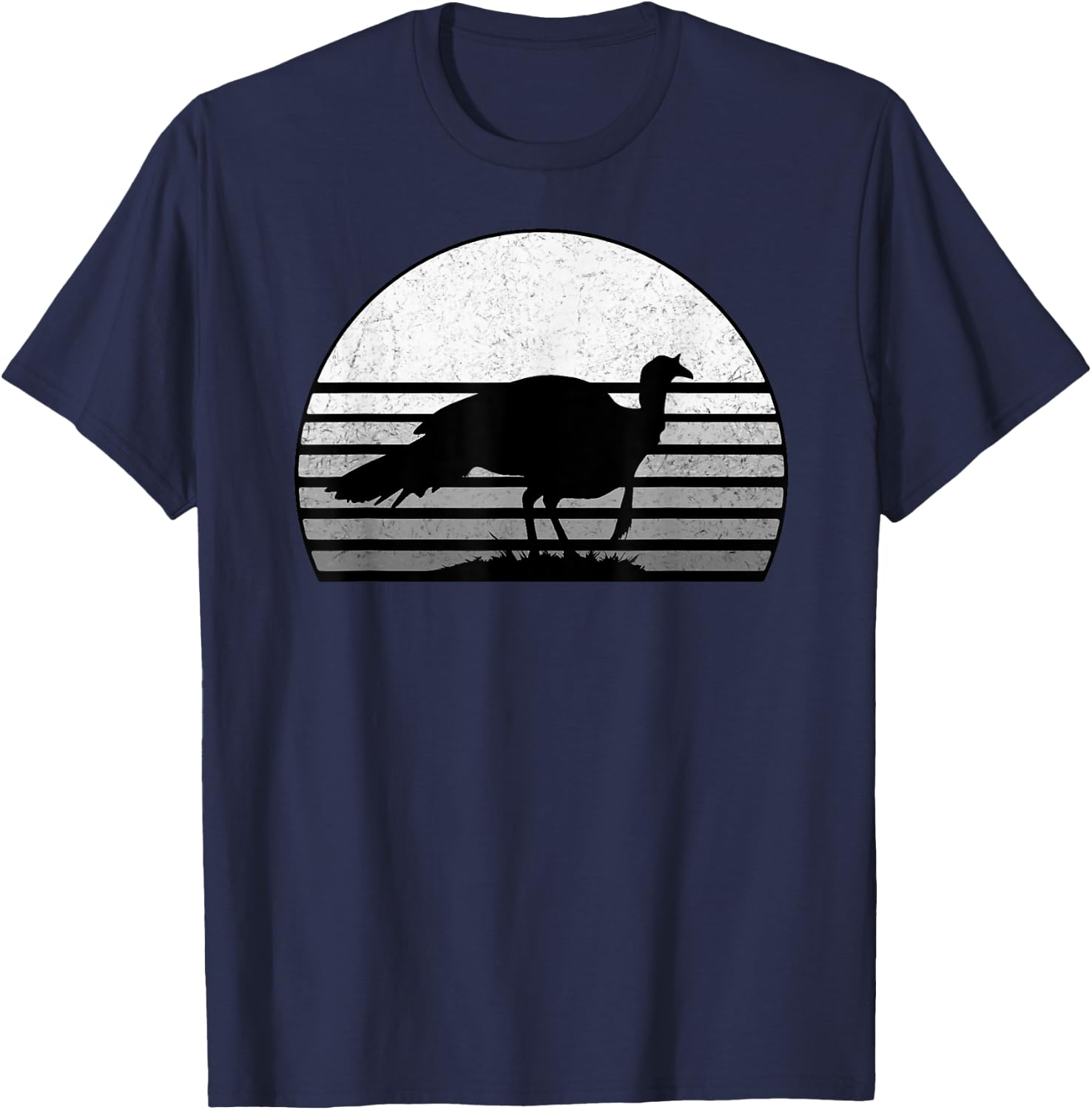 Turkey Hunting Retro Sun Upland Bird Hunter Thanksgiving 2 T-Shirt - T-Shirt | Navy