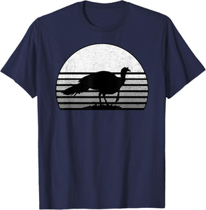 Turkey Hunting Retro Sun Upland Bird Hunter Thanksgiving 2 T-Shirt - T-Shirt | Navy