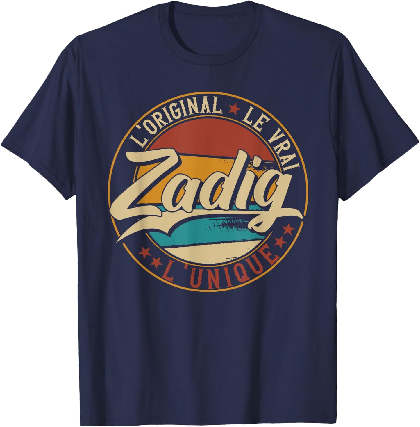 Zadig The Original The True The Unique Men & Boys , Black, S T-Shirt - T-Shirt | Navy
