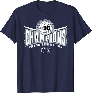 Penn State Nittany Lions Big Ten Champs 2024 W Volleyball T-Shirt - T-Shirt | Navy