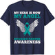 My Hero is Now My Angel Ovarian Cancer Awareness Teal Ribbon T-Shirt - T-Shirt | Navy