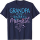 Grandpa Of The Birthday Mermaid Matching Family Party T-Shirt - T-Shirt | Navy