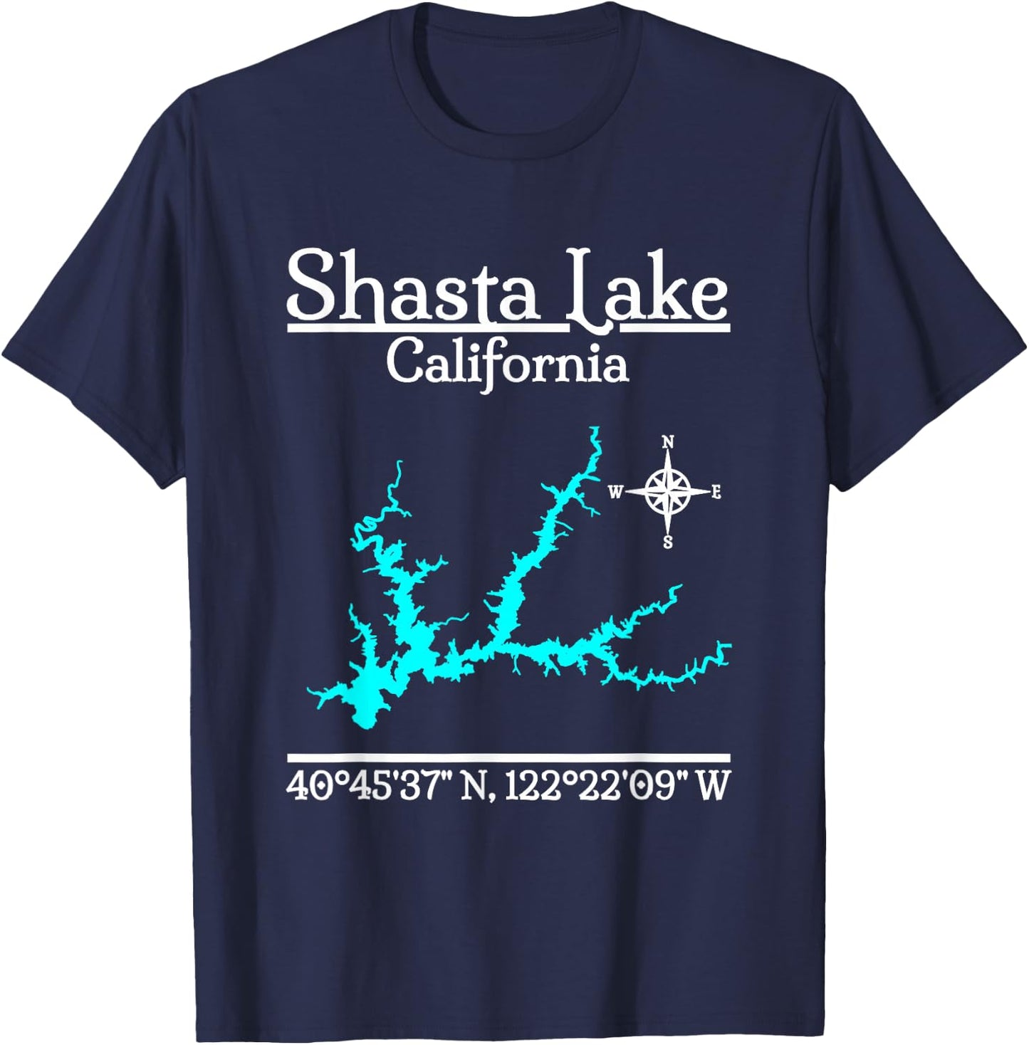 Shasta Lake - California T-Shirt - T-Shirt | Navy