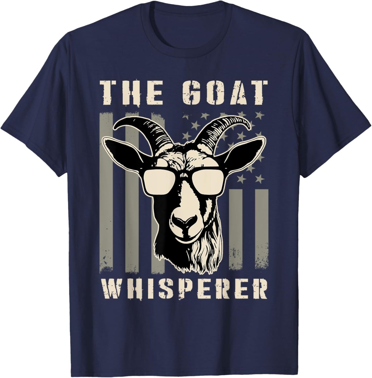 The Goat Whisperer - USA American Flag Farm Animal Lover T-Shirt - T-Shirt | Navy