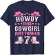7yr Birthday Cowgirl Western 7 Years Old Girl 7th Birthday T-Shirt - T-Shirt | Navy