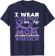Hodgkin's Lymphoma Awareness I Wear Violet For My Mom T-Shirt - T-Shirt | Navy