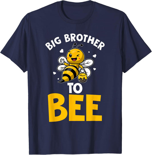 Big Brother to Bee Big Brother Bee Announcement T-Shirt - T-Shirt | Navy