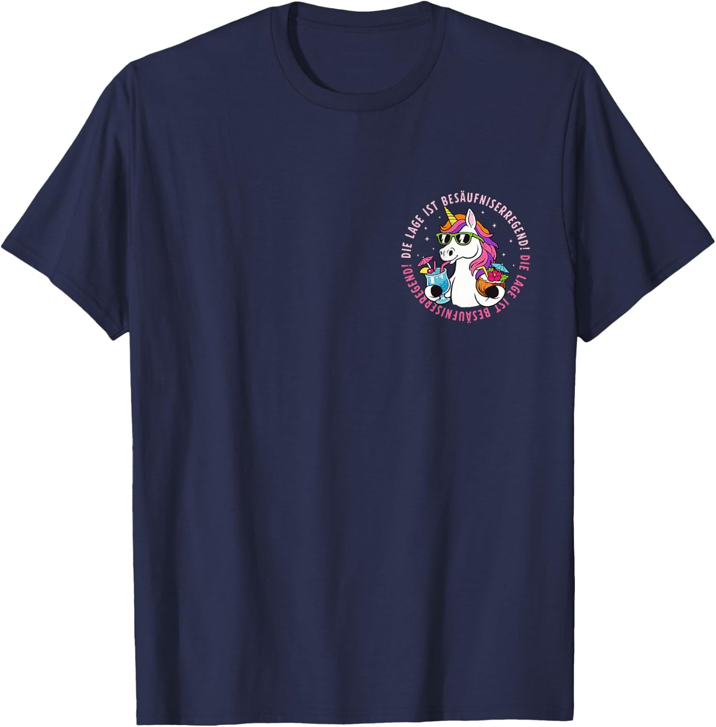 Witzig - Die Lage Ist Besäufniserregend, klein T-Shirt - T-Shirt | Navy