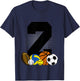Kids 2nd Birthday Sport Ball Kids Boys 2 years Old Birthday T-Shirt - T-Shirt | Navy