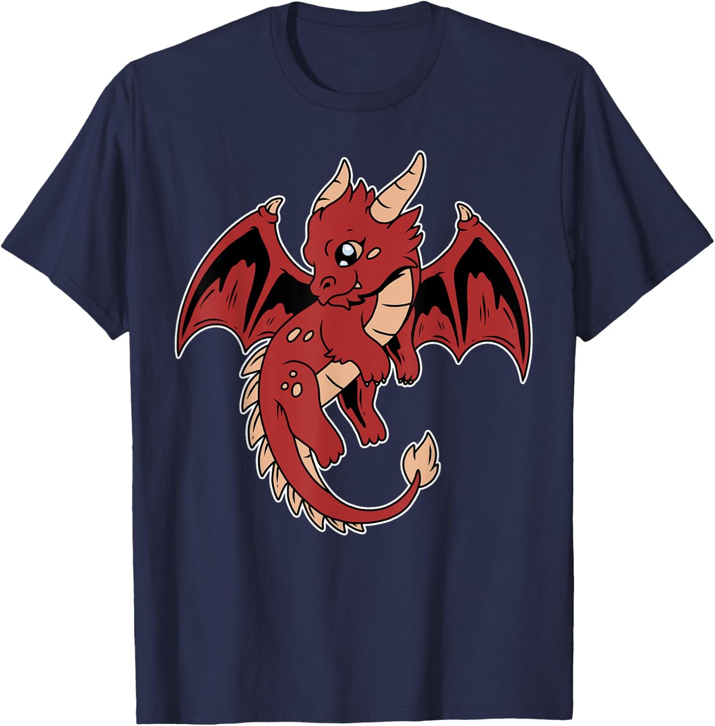 Mythical Cute Kawaii Dragon Baby Fantasy T-Shirt - T-Shirt | Navy