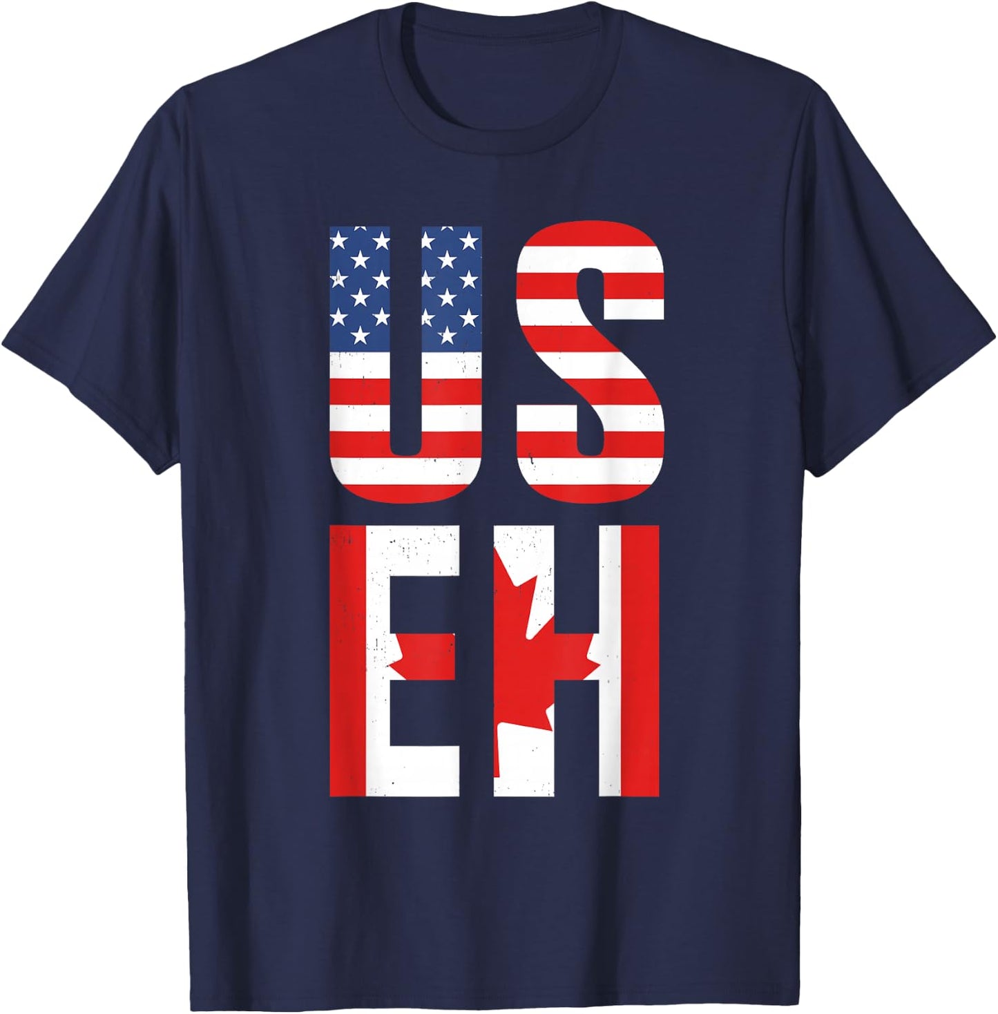 Canada Root EH USA America Flag Proud Canadian Men Women Kid T-Shirt - T-Shirt | Navy