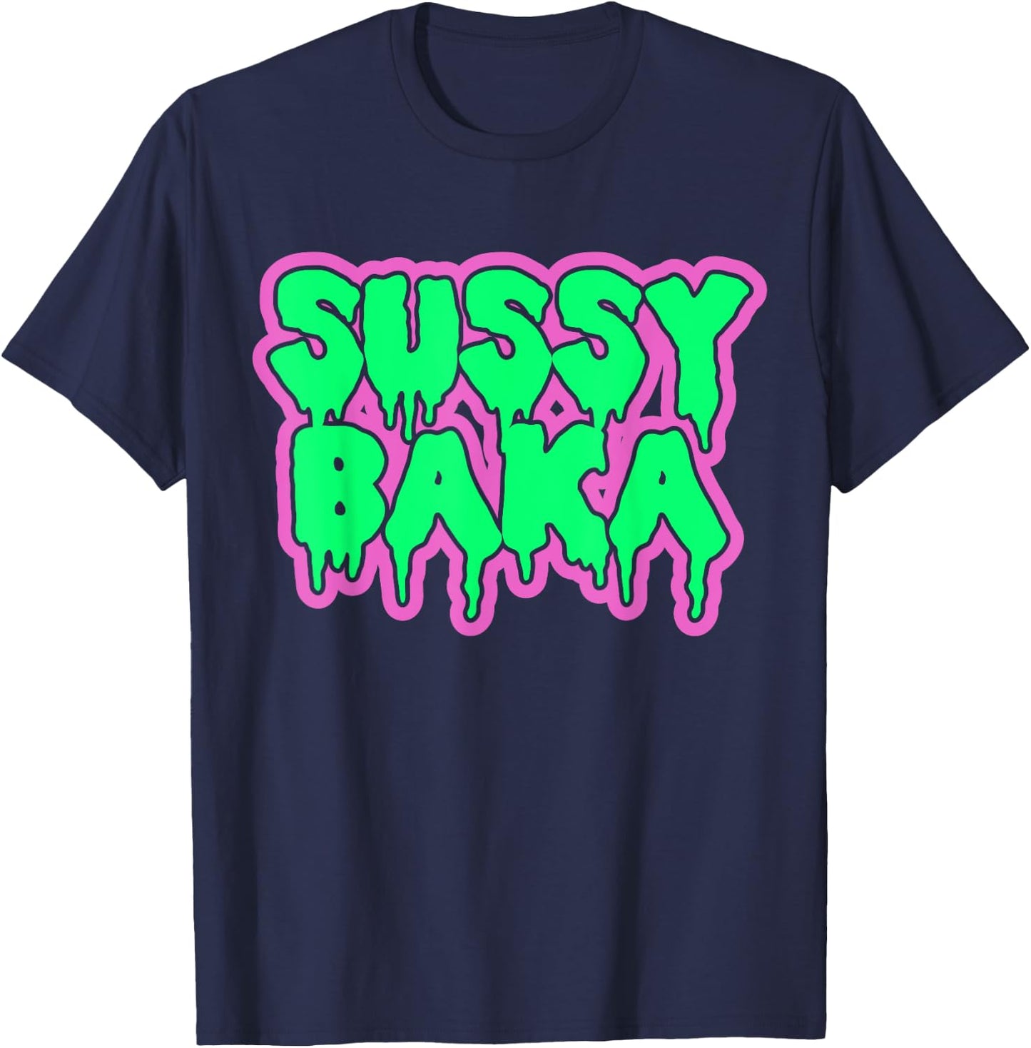Funny Meme Sussy Baka T-Shirt - T-Shirt | Navy