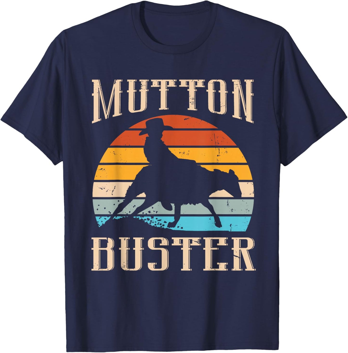 Mutton Buster Design for a Mutton Buster T-Shirt - T-Shirt | Navy