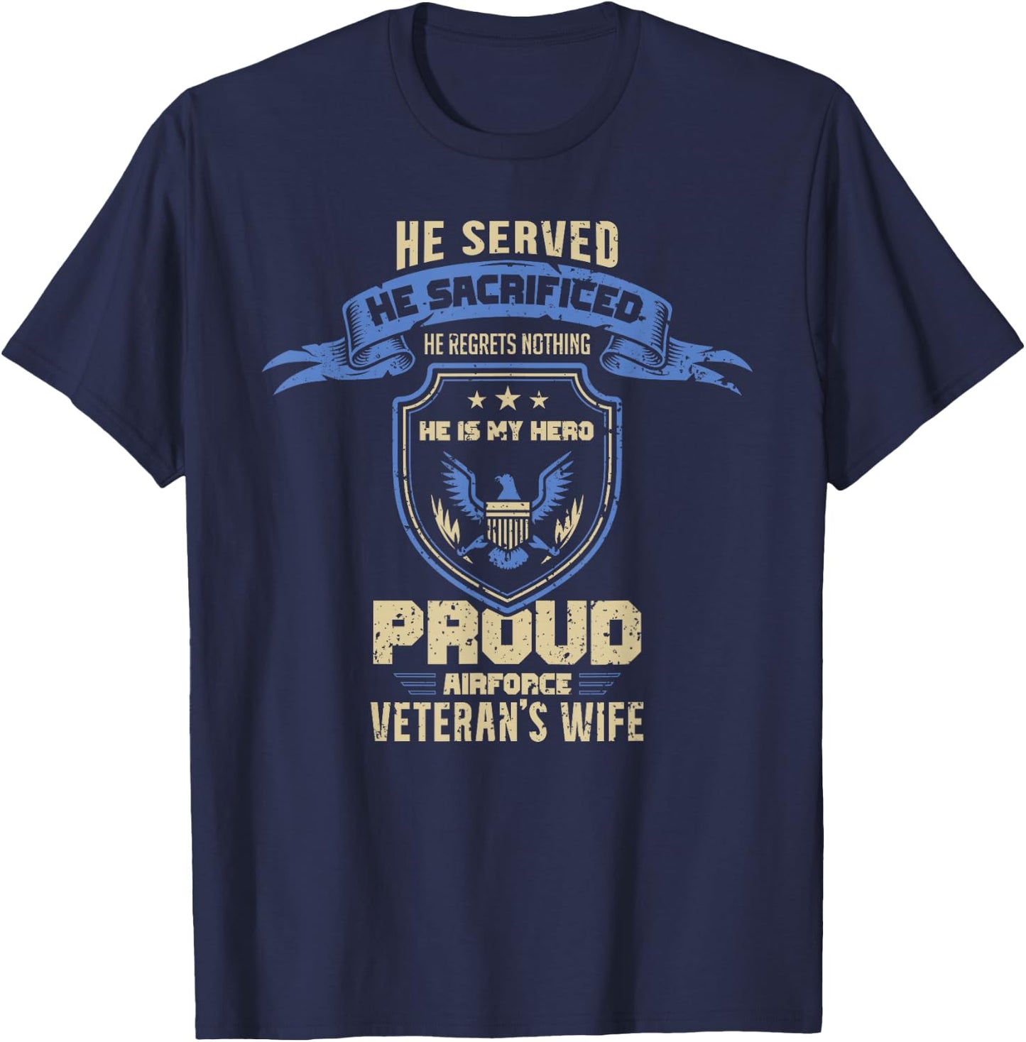 Air Force Veteran's Wife T-Shirt - T-Shirt | Navy