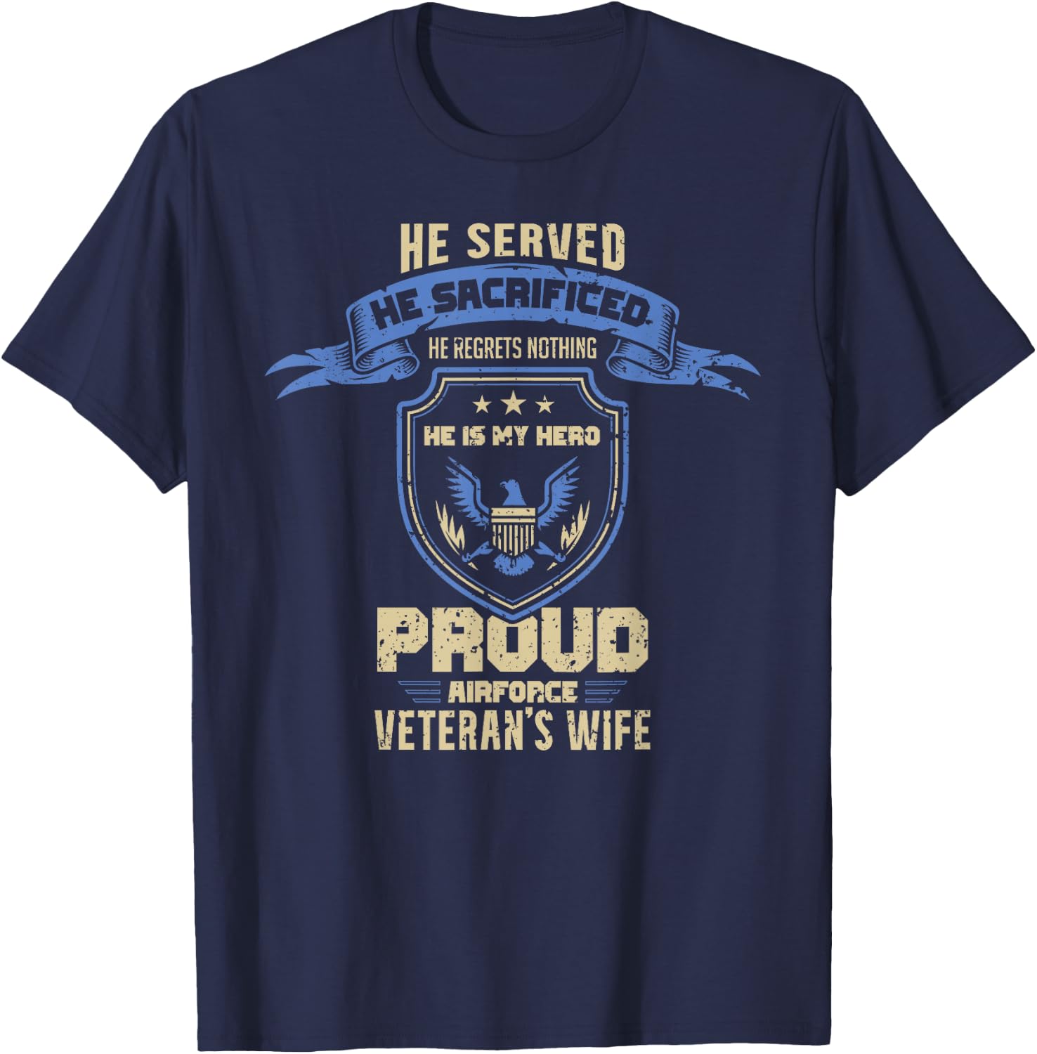 Air Force Veteran's Wife T-Shirt - T-Shirt | Navy