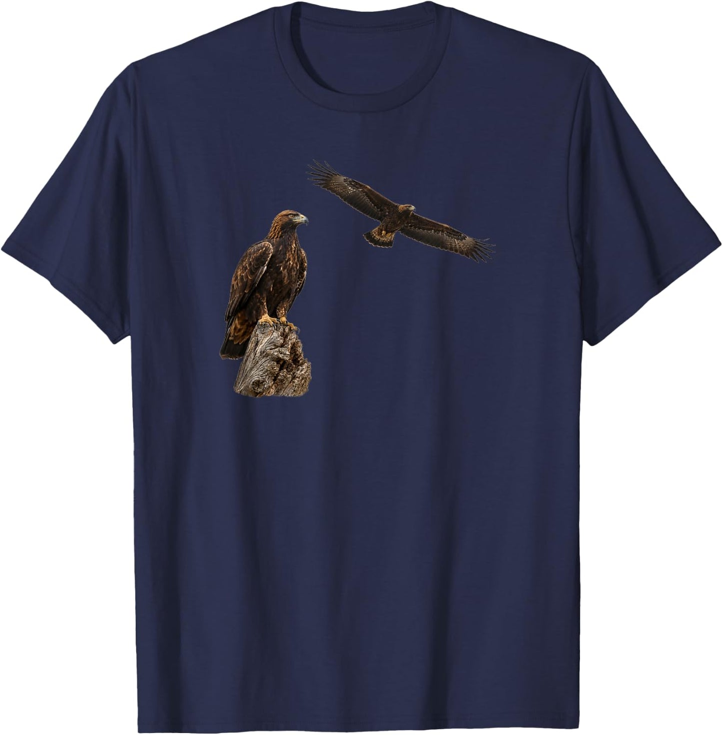 Bird Series. Golden Eagle. T-Shirt - T-Shirt | Navy