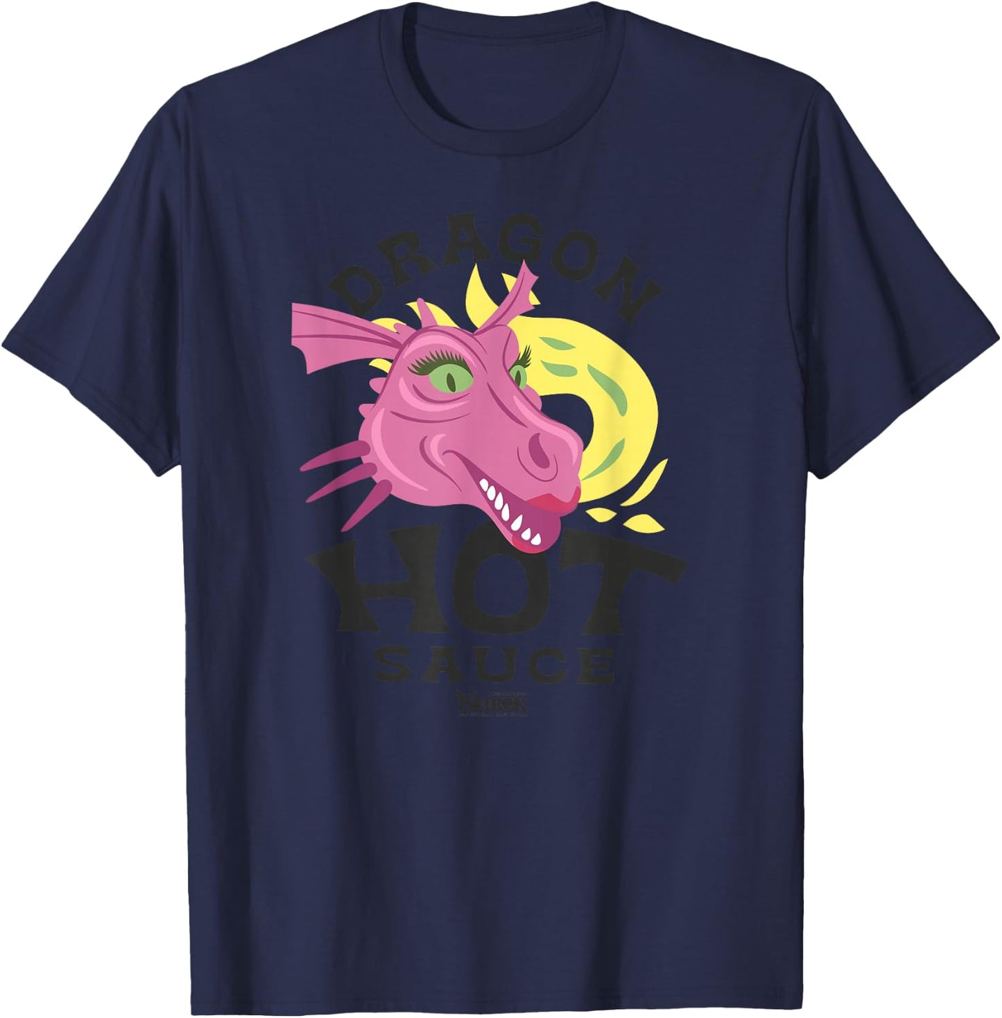 Shrek Dragon Hot Sauce T-Shirt - T-Shirt | Navy