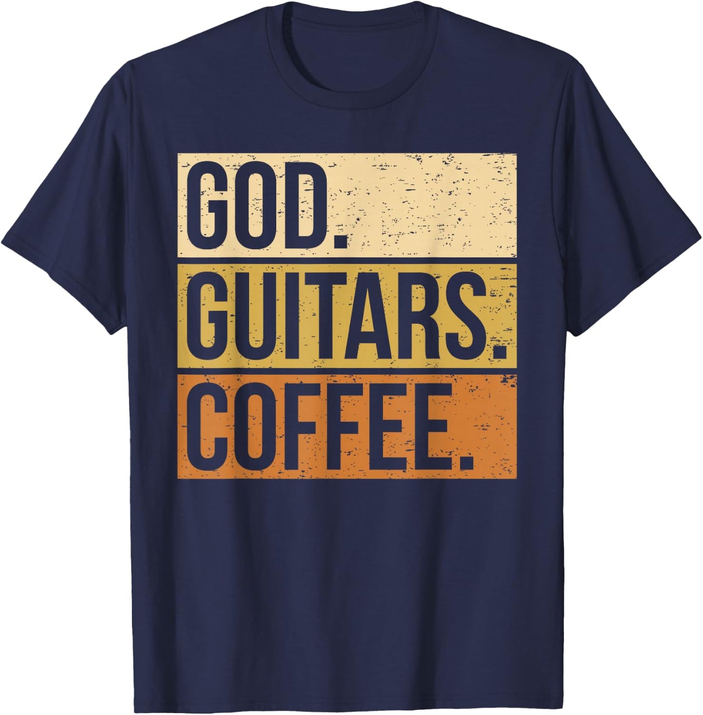 Guitar Player Guitarist I God Guitar Coffee T-Shirt - T-Shirt | Navy