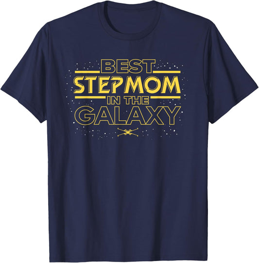 Star Wars Best Stepmom in the Galaxy Birthday Mother's Day T-Shirt - T-Shirt | Navy