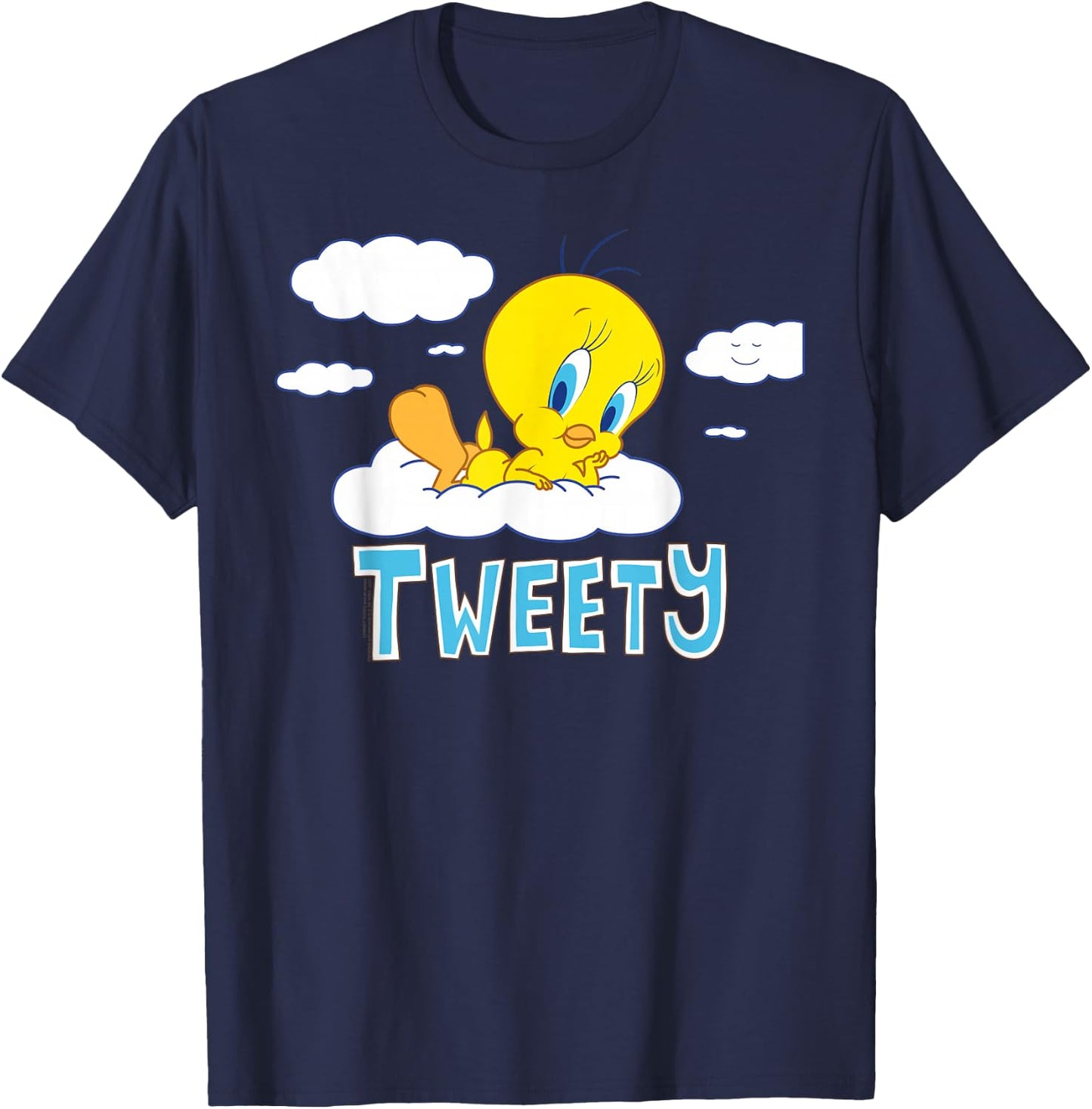 Looney Tunes Tweety Cloud , black T-Shirt - T-Shirt | Navy