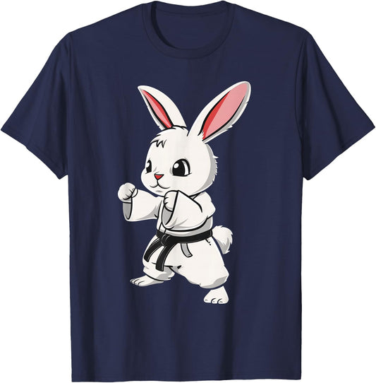 Karate Bunny Martial Arts Funny Cute Kawaii MMA Jiu Jitsu T-Shirt - T-Shirt | Navy