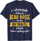 Retired Gift Humour Birthday Beau Gosse Retirement , Black, S T-Shirt - T-Shirt | Navy
