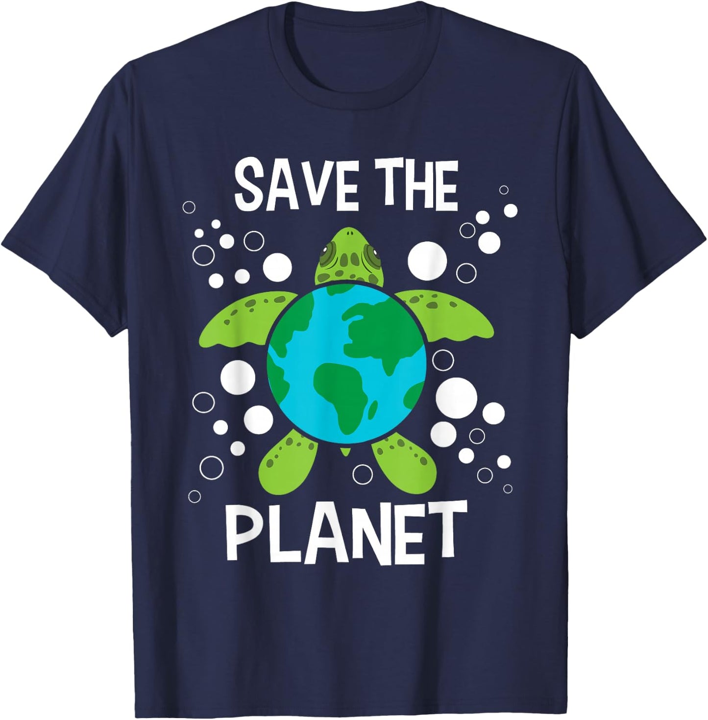 Save The Planet - Environmental Protection Earth Day Climate T-Shirt - T-Shirt | Navy