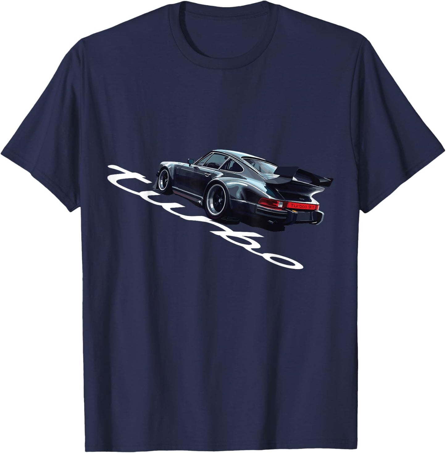 964 911 Sports Car Turbo , Black, S T-Shirt - T-Shirt | Navy