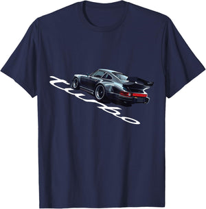964 911 Sports Car Turbo , Black, S T-Shirt - T-Shirt | Navy