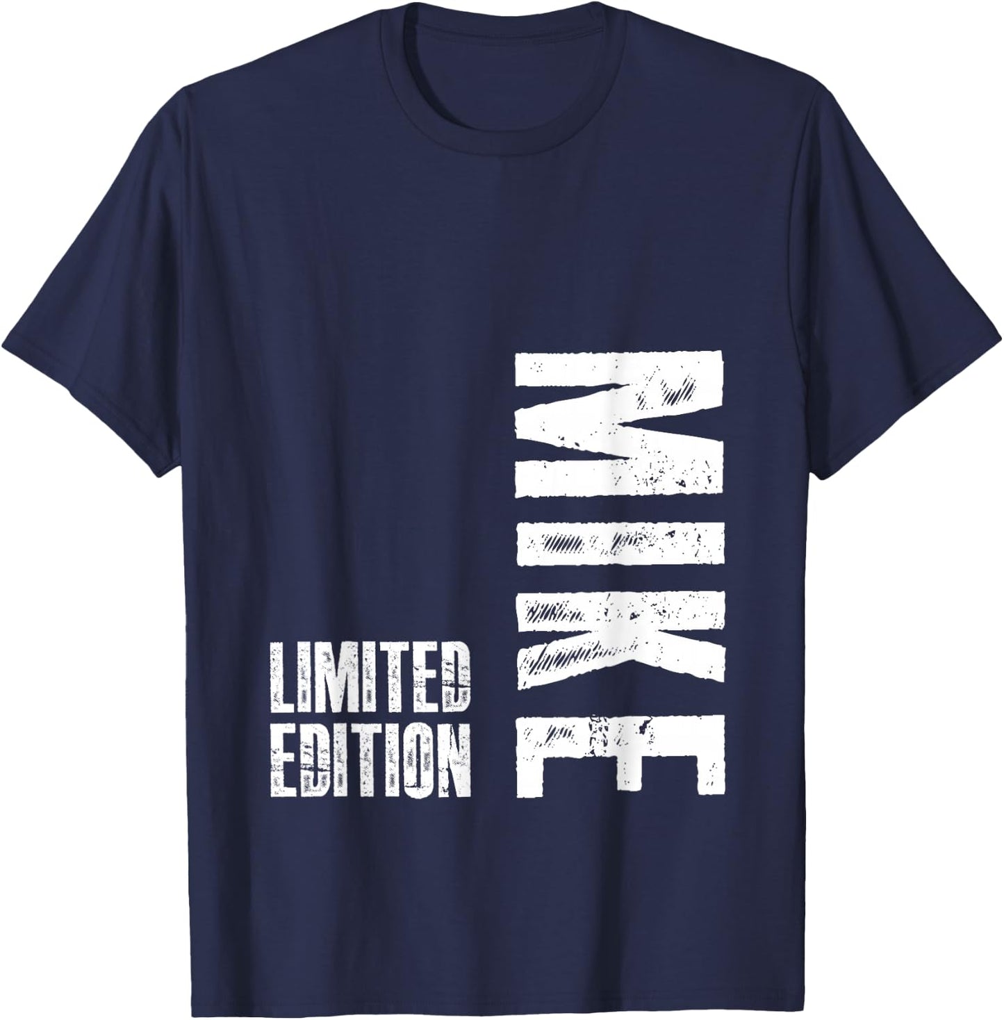 Herren, Erwachsene Männer, insbesondere Väter und Brüder, Geschenke, Schwarz, S, Klassisch, Crew-Ausschnitt, Abgerundete Manschette, Einfarbig T-Shirt - T-Shirt | Navy