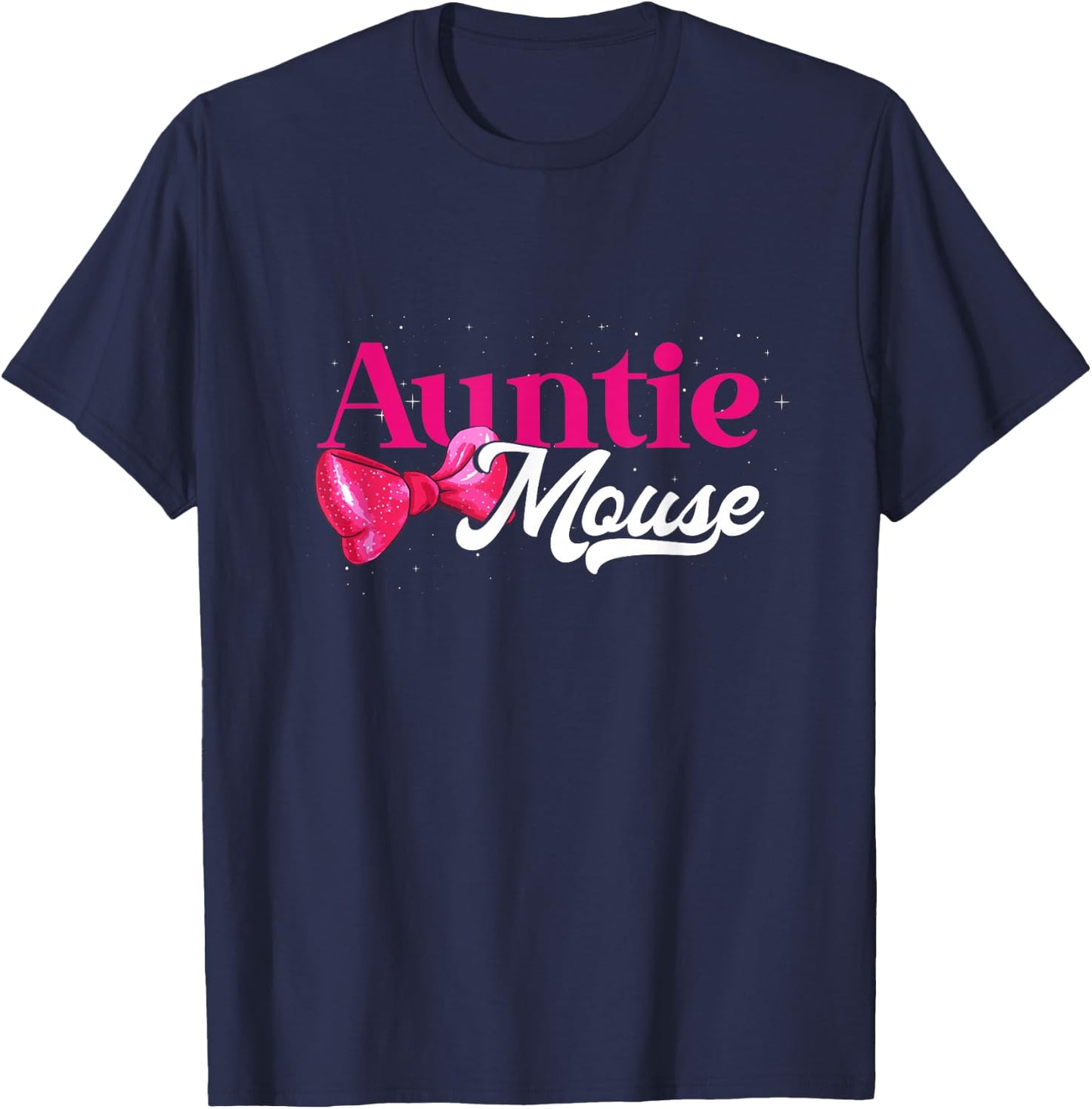 Auntie Mouse Funny Aunt Niece Nephew T-Shirt - T-Shirt | Navy