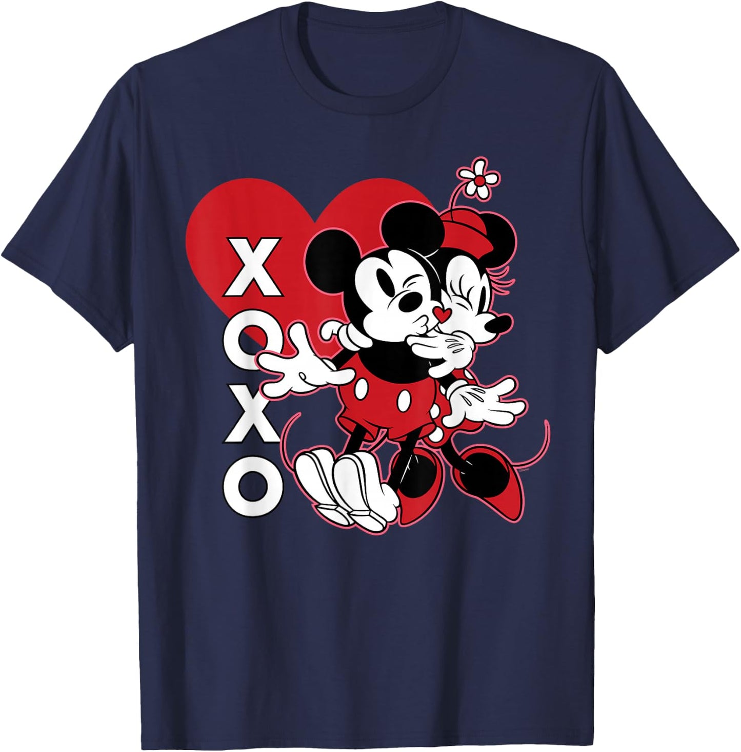 Disney Mickey & Minnie XOXO Valentine’s Day Hugs and Kisses T-Shirt - T-Shirt | Navy
