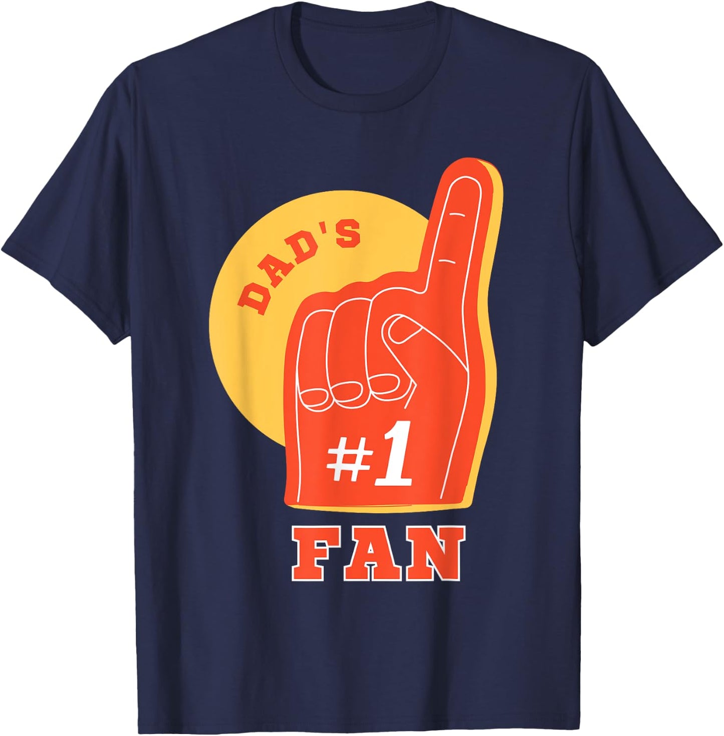 Dad’s #1 Fan | Father’s Day For Kids Toddler Boy Girl T-Shirt - T-Shirt | Navy