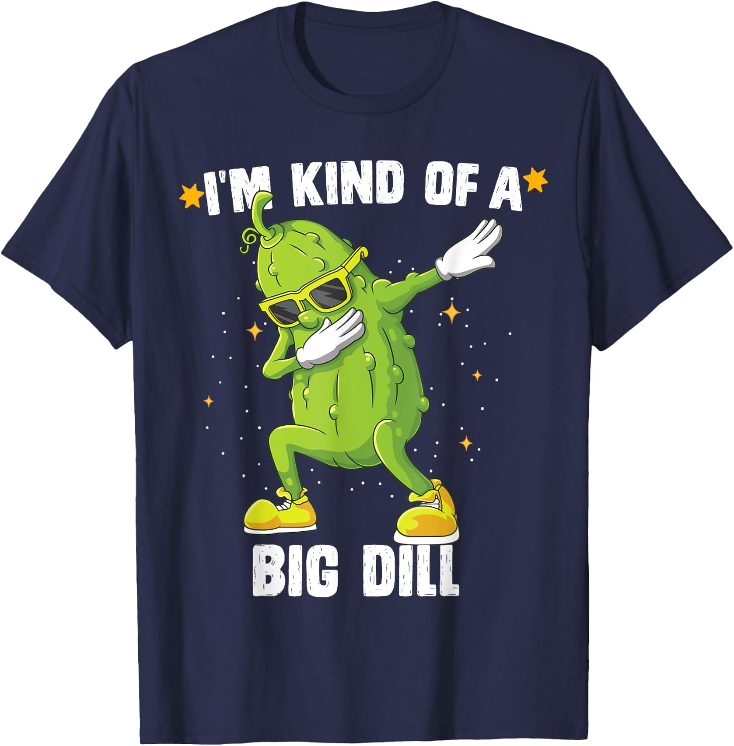 I'm Kind Of Big Dill Pickle Dabbing Halloween Cucumber T-Shirt - T-Shirt | Navy