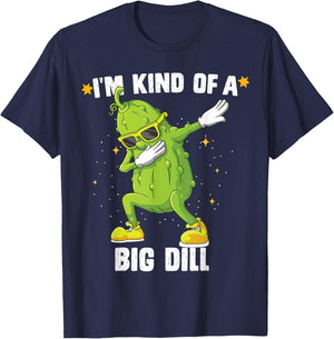 I'm Kind Of Big Dill Pickle Dabbing Halloween Cucumber T-Shirt - T-Shirt | Navy
