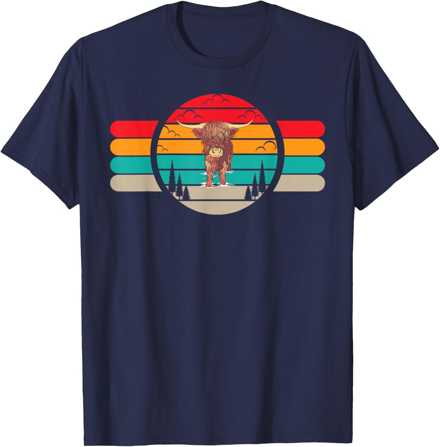 Highland Cow T-Shirt - T-Shirt | Navy