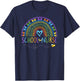 School Nurse Rainbow with Little Hands - School Nurse T-Shirt - T-Shirt | Navy