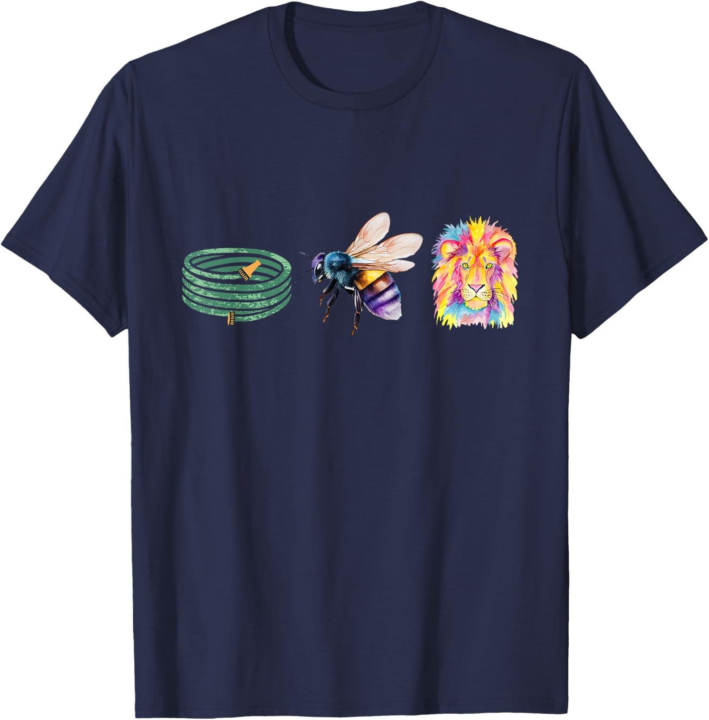 Hose Bee Lion Funny meme icons Hoes Be Lying T-Shirt - T-Shirt | Navy