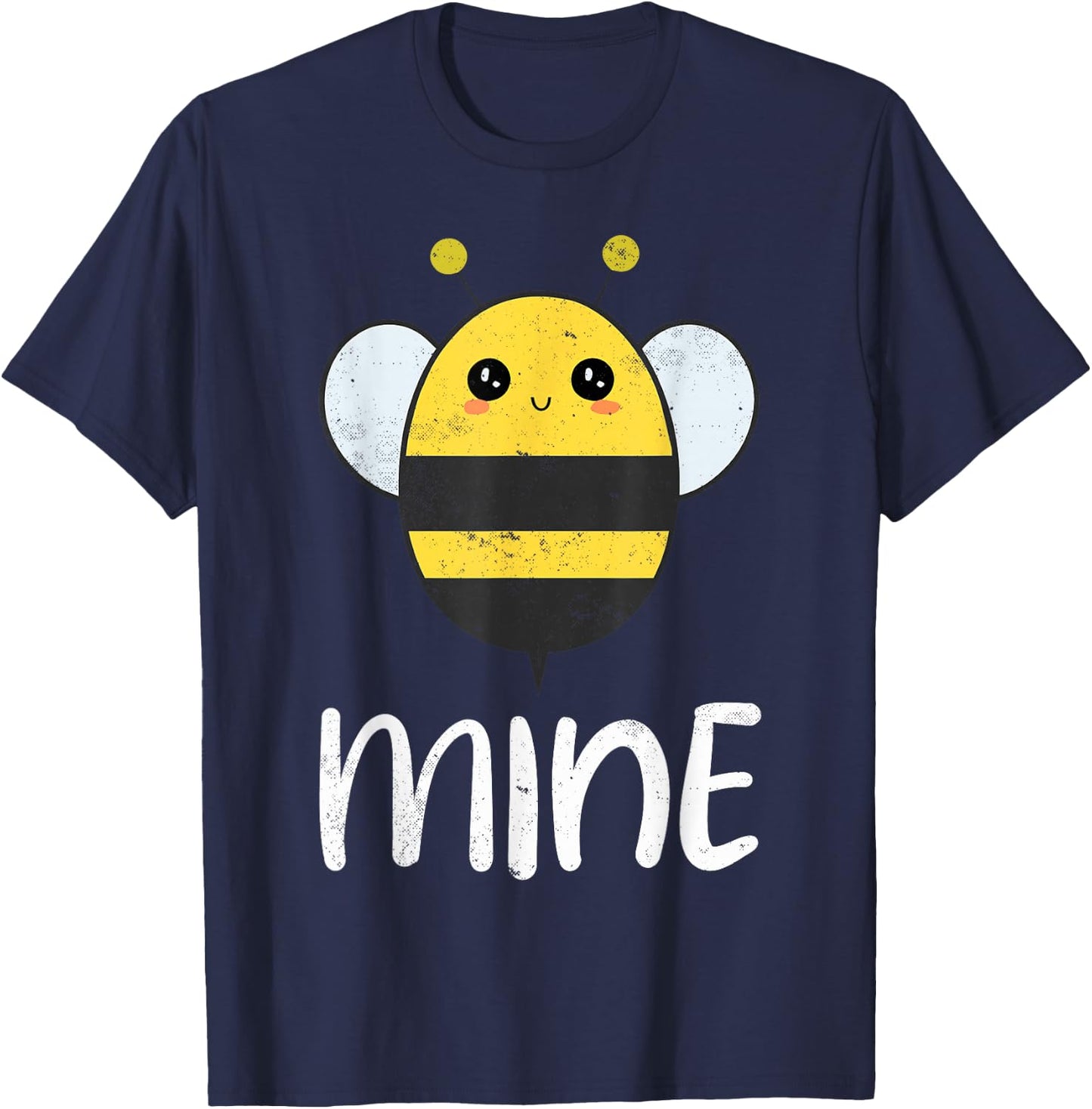 Bee Mine Cute Bees T-Shirt - T-Shirt | Navy