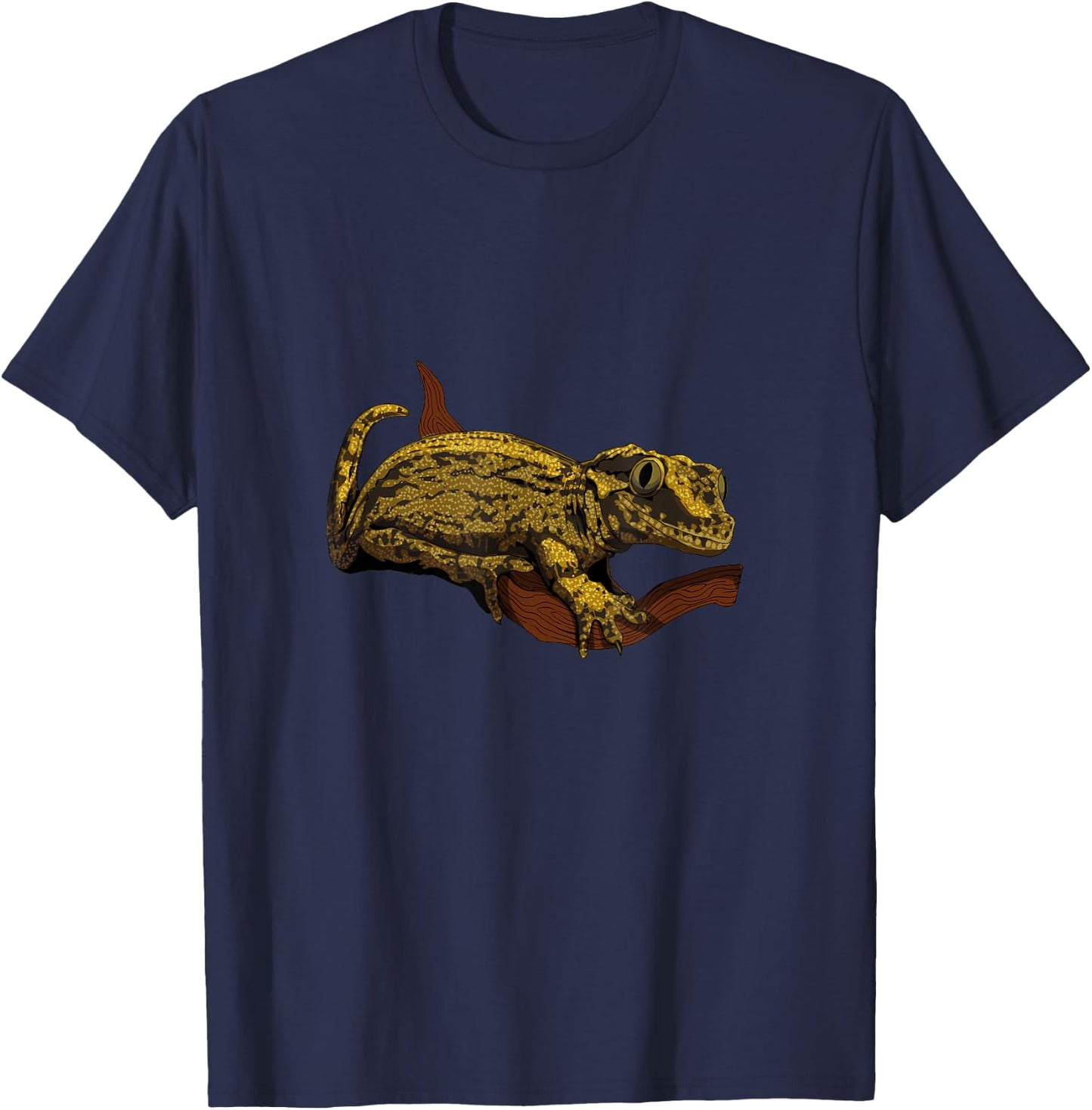 Drawing - Humphead Gecko T-Shirt - T-Shirt | Navy