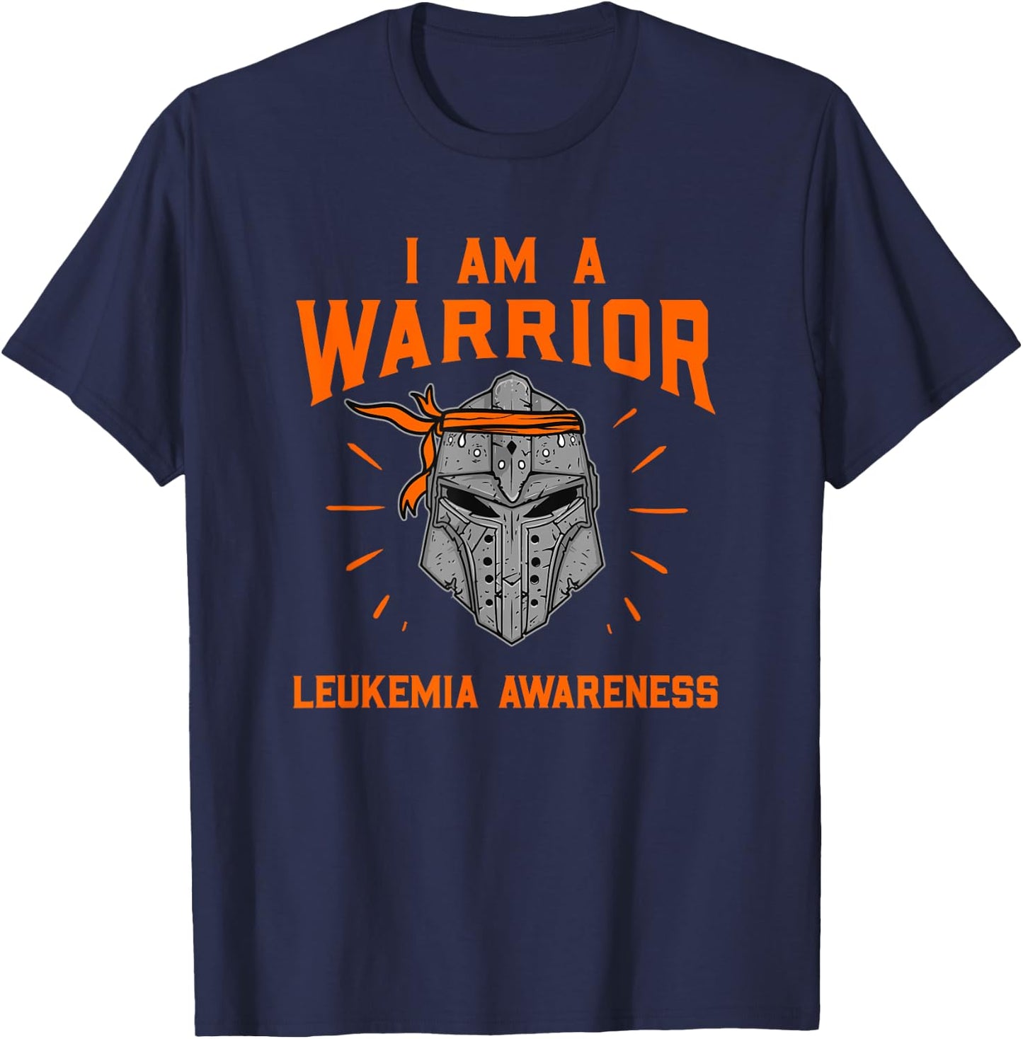I Am A Warrior Leukemia Awareness Leukemia Survivors T-Shirt - T-Shirt | Navy