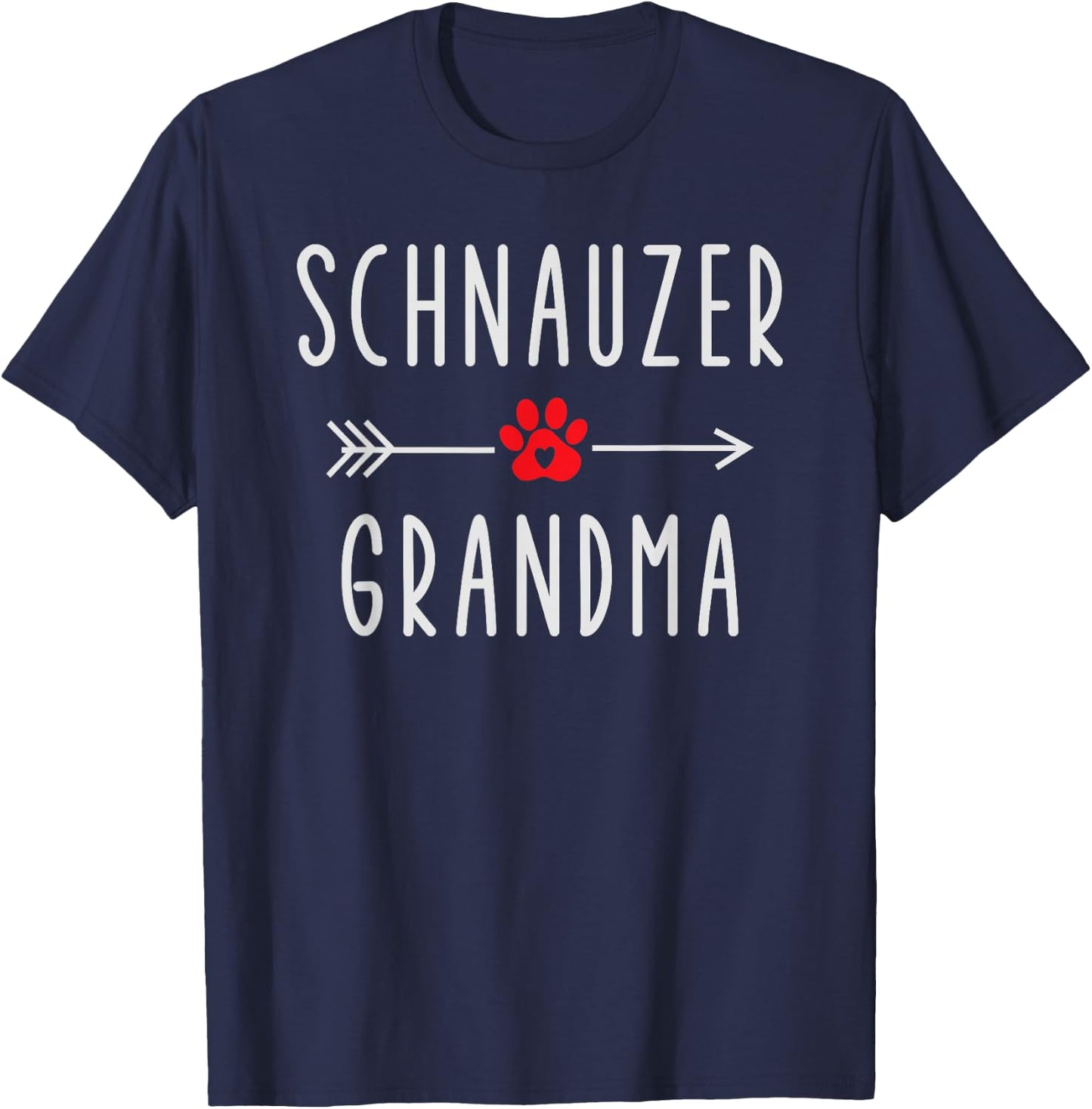 Schnauzer Grandma Dog Lover Gift Miniature Schnauzer Owner T-Shirt - T-Shirt | Navy