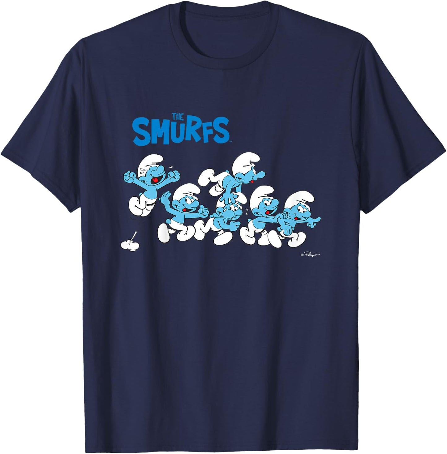 Kids The Smurfs All Excited Kids T-Shirt - T-Shirt | Navy