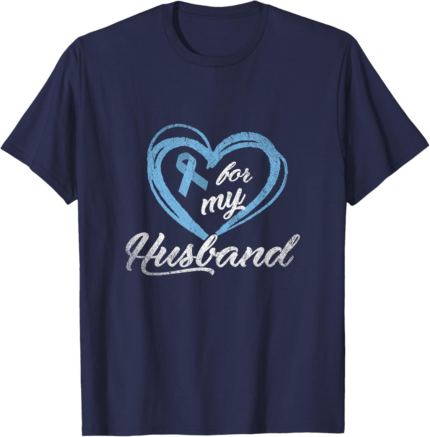 Warrior Husband Wife Gift Prostate Cancer Awareness T-Shirt - T-Shirt | Navy