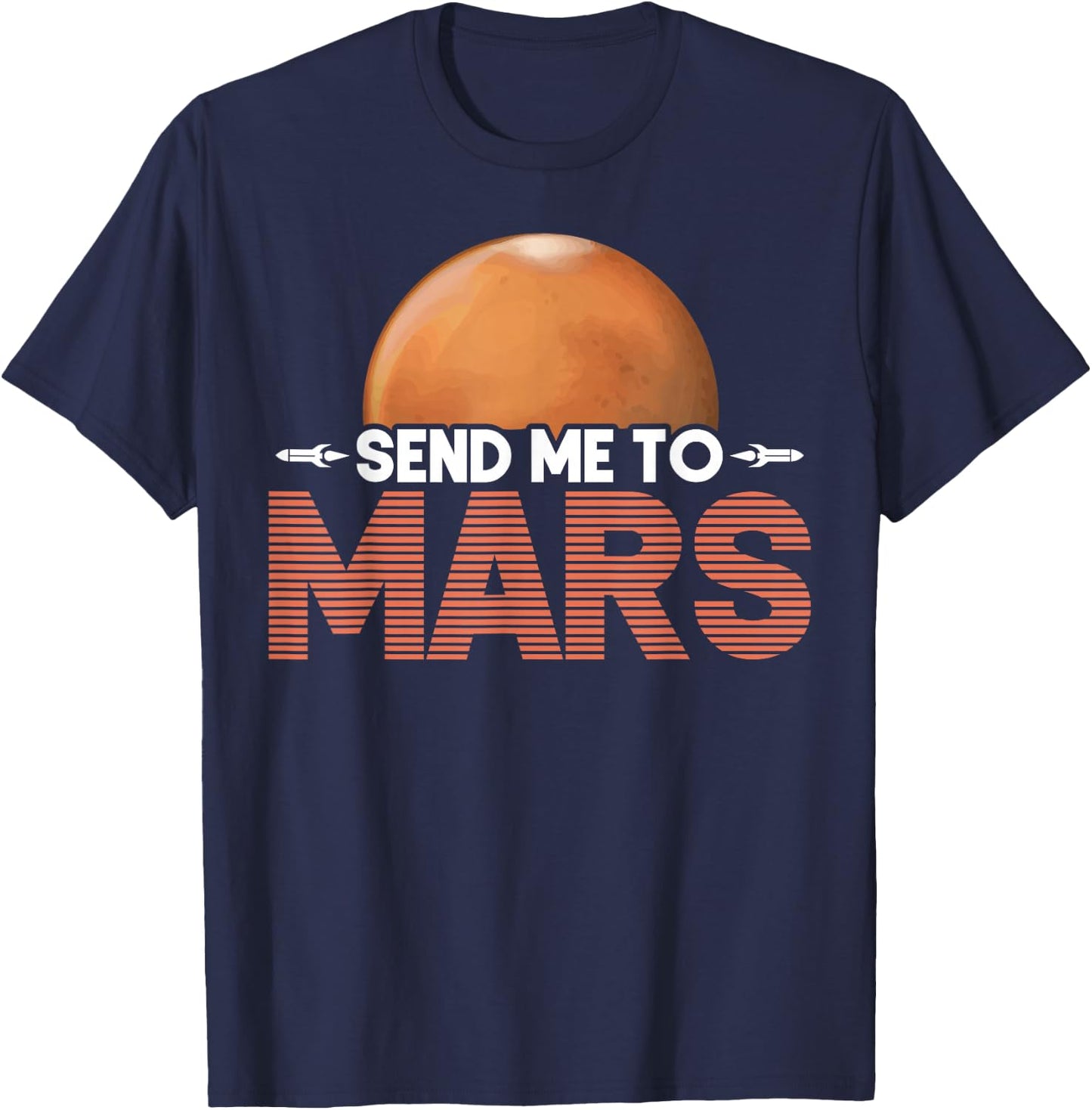 Mars Planet Martian T-Shirt - T-Shirt | Navy