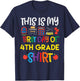 My First Day Of 4th Grade Shirt Fourth School Boys Girls T-Shirt - T-Shirt | Navy