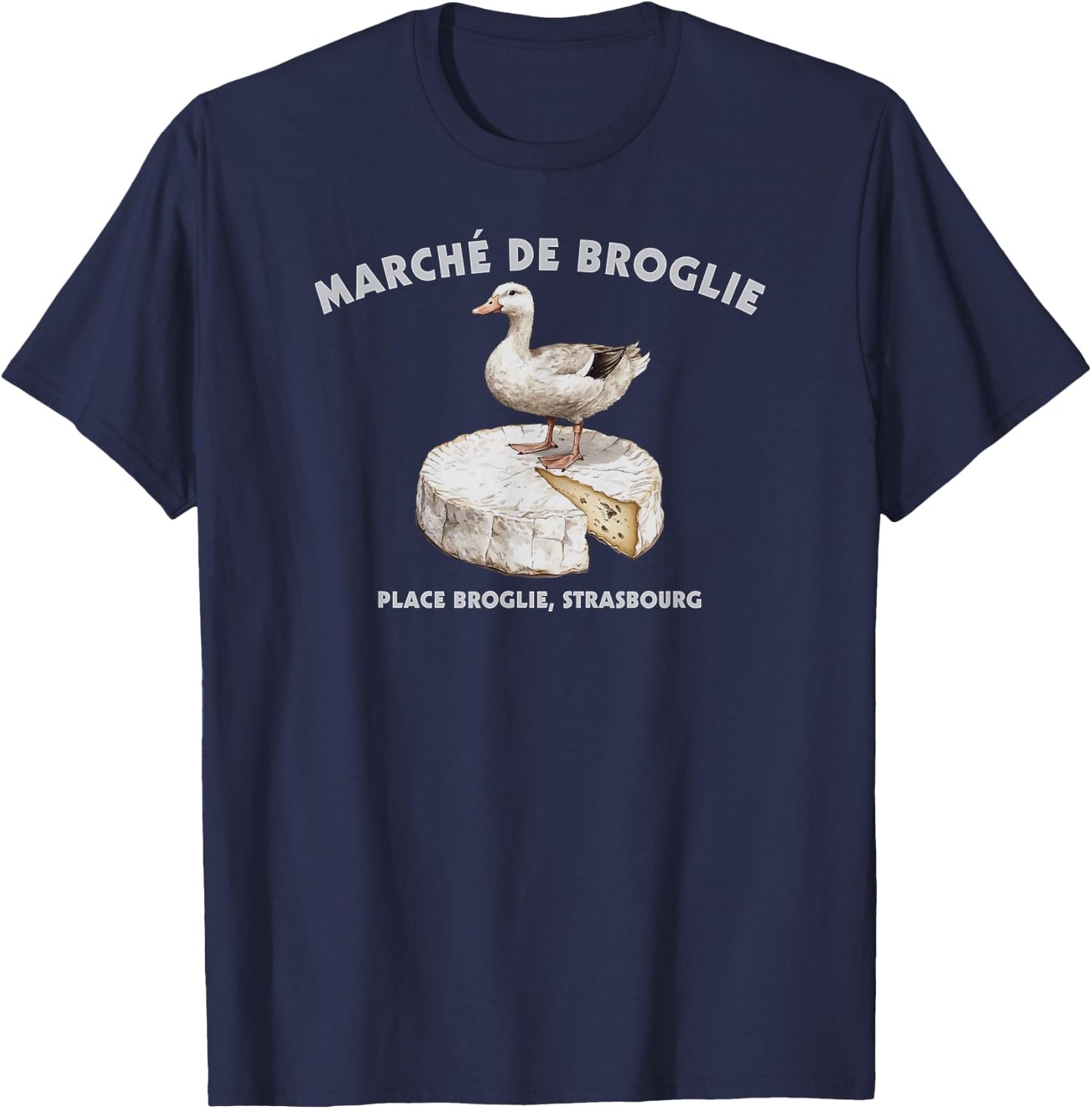 Strasbourg France Marche de Broglie Market French Souvenir T-Shirt - T-Shirt | Navy