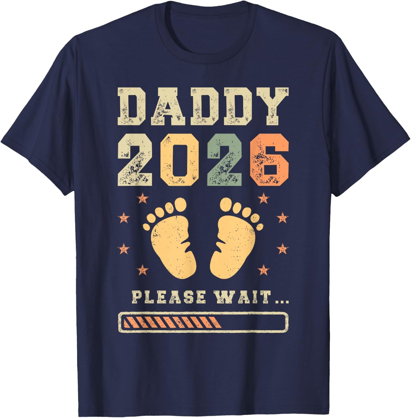Daddy 2026, Pregnancy Announcement, Future Dad T-Shirt - T-Shirt | Navy