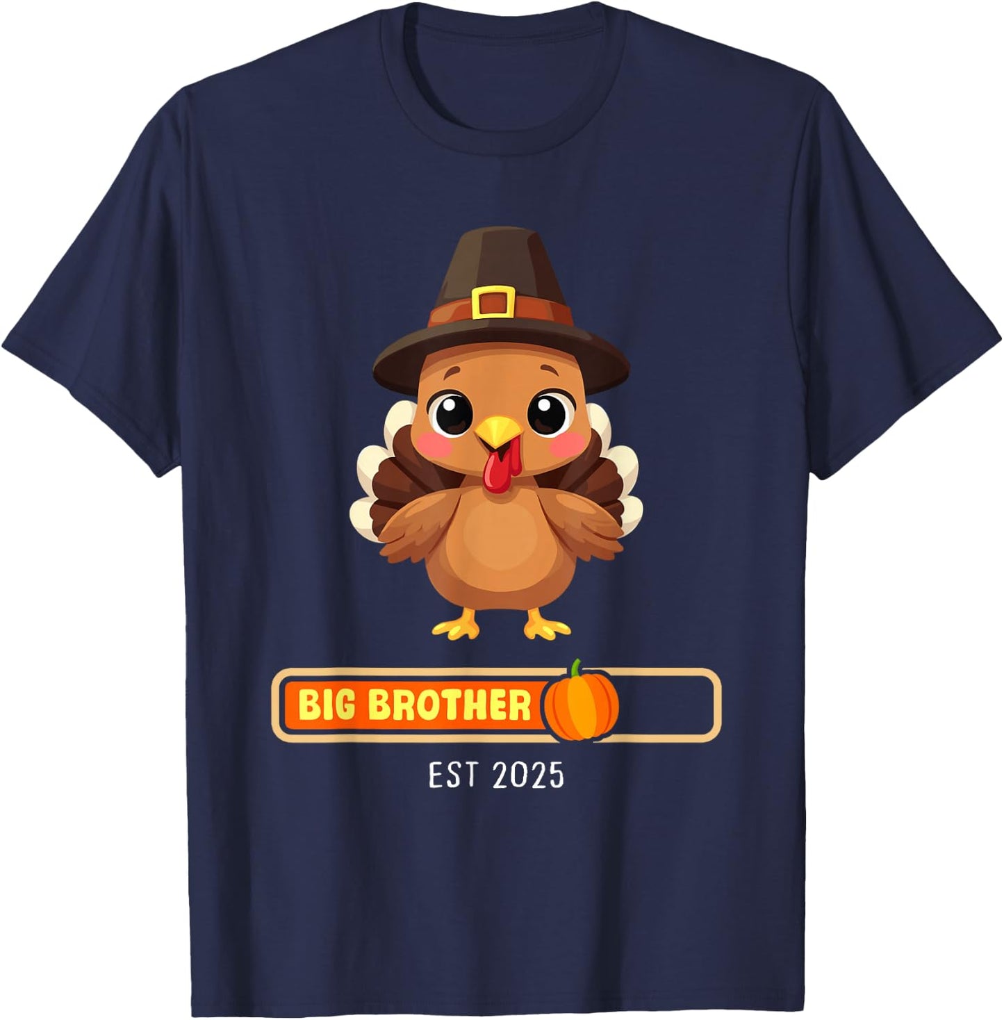 Big Brother 2025 Turkey Thanksgiving Pregnancy announcement T-Shirt - T-Shirt | Navy