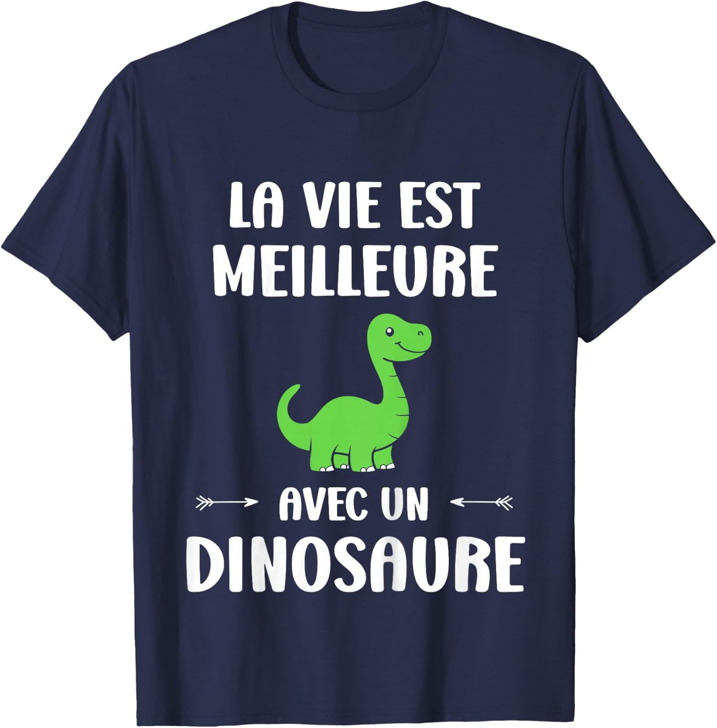 Cute Little Dino Life Is Better With A Dinosaur T-Shirt - T-Shirt | Navy